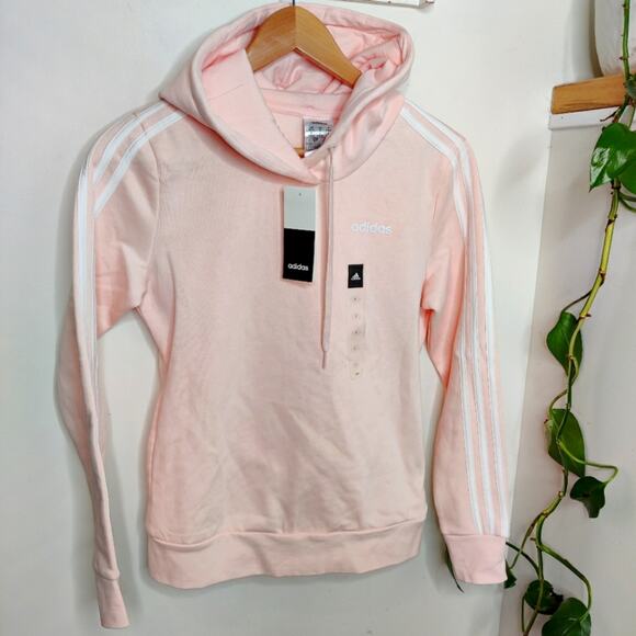 Adidas NWT Baby Pink Pullover Hoodie Sweater Size Small - Picture 1 of 16